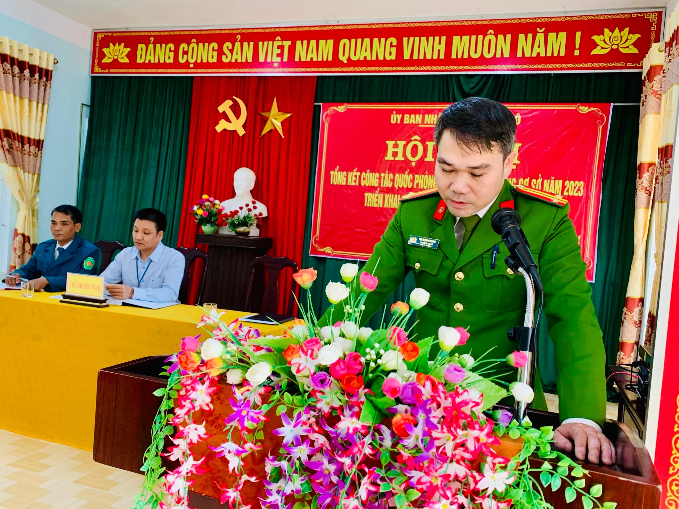 UBND xã Vĩnh Ô tổ chức tổng kết Quốc phòng - An ninh năm 2023